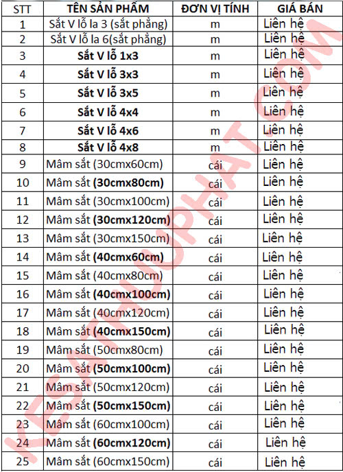 mâm kệ sắt v lỗ