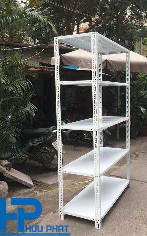 kệ sắt v lỗ 5 tầng